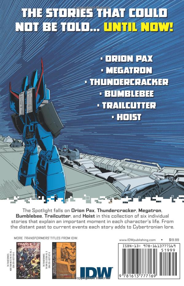 Transformers: Dark Prelude Trade Paperback - The Spotlight Collection